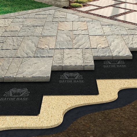 how much sand under brock paver base